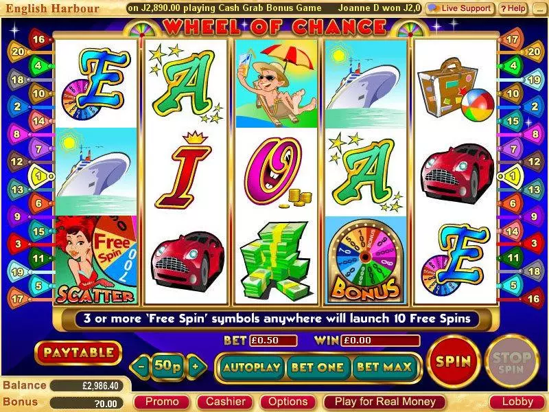Wheel of Chance 5-Reels Fun Slot Game made by WGS Technology with 5 Reel and 20 Line