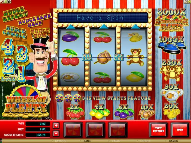 Wheel of Plenty Fun Slot Game made by Microgaming with 3 Reel and 1 Line