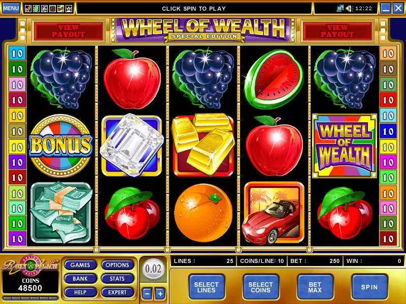 Wheel of Wealth Special Edition Fun Slot Game made by Microgaming with 5 Reel and 25 Line