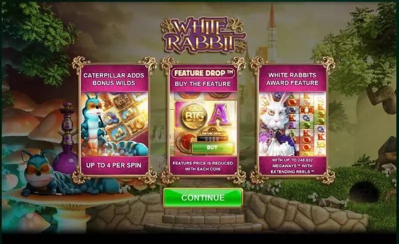 White Rabbit Fun Slot Game made by Big Time Gaming with 5 Reel and 248832 Way