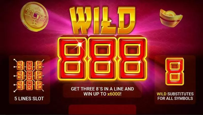 Wild 888 Fun Slot Game made by Booongo with 3 Reel and 5 Line