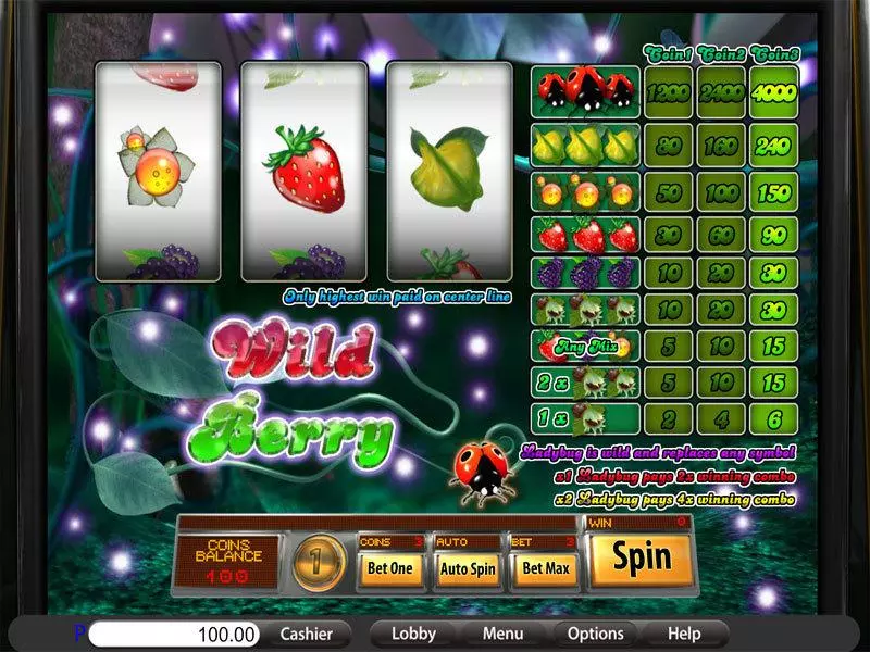 Wild Berry Classic Fun Slot Game made by Saucify with 3 Reel and 1 Line