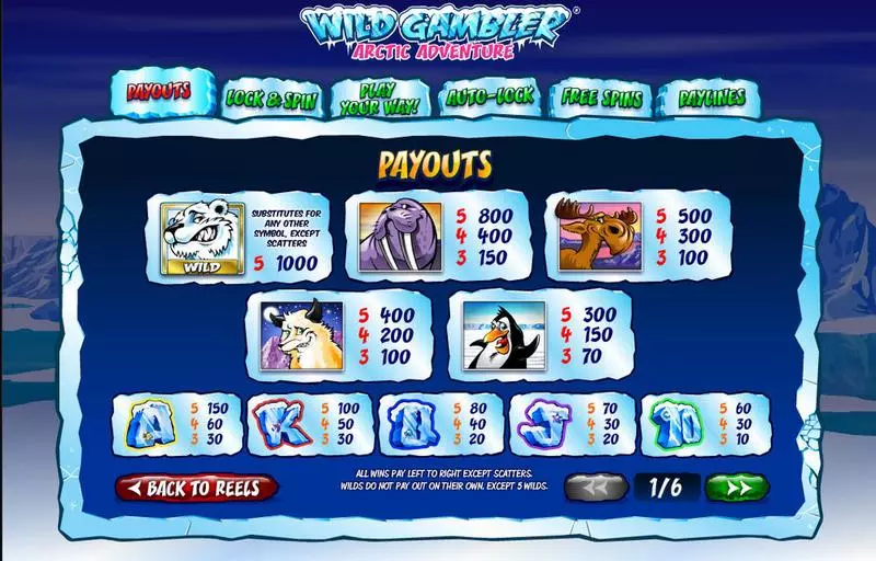 Wild Gambler Artic Adventure Fun Slot Game made by Ash Gaming with 5 Reel and 20 Line