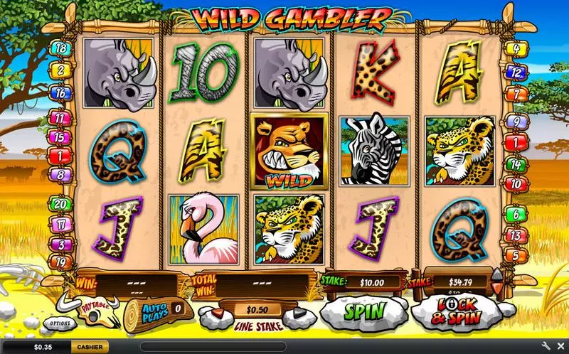 Wild Gambler Fun Slot Game made by Ash Gaming with 5 Reel and 20 Line