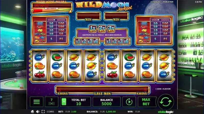 Wild Moon Jackpot Fun Slot Game made by StakeLogic with 4 Reel and 7 Line