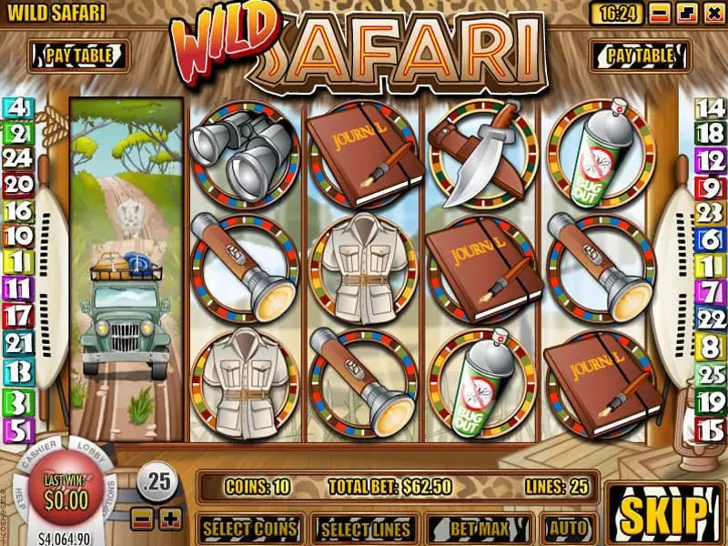 Wild Safari Fun Slot Game made by Rival with 5 Reel and 25 Line