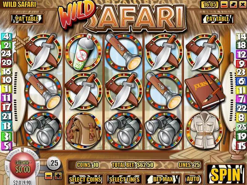 Wild Safari Fun Slot Game made by Rival with 5 Reel and 25 Line