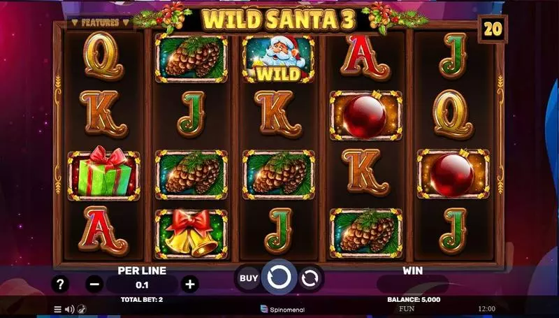 Wild Santa 3 Fun Slot Game made by Spinomenal with 5 Reel and 20 Line