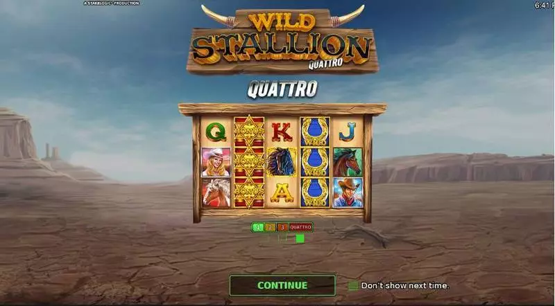 Wild Stallion Quatro Fun Slot Game made by StakeLogic with 5 Reel and 30 Line