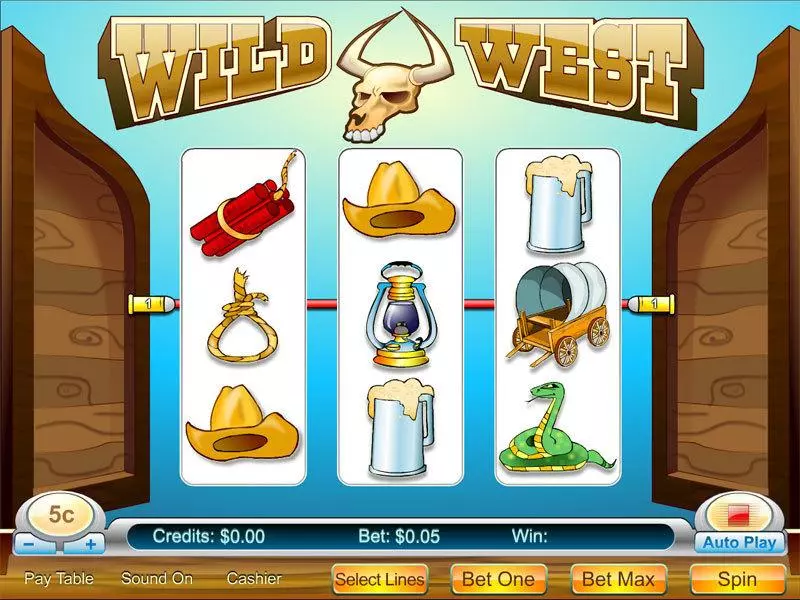 Wild West 3-reel Fun Slot Game made by Byworth with 3 Reel and 10 Line