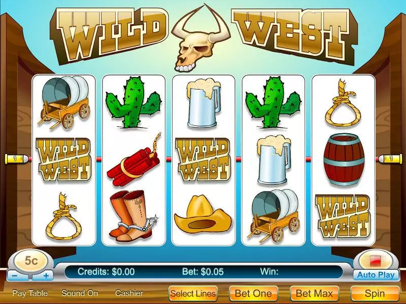 Wild West 5-reel Fun Slot Game made by Byworth with 5 Reel and 15 Line