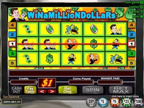 Win a Milllion Dollars Fun Slot Game made by RTG with 5 Reel and 5 Line