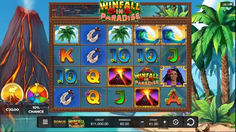Winfall in Paradise Fun Slot Game made by Reel Life Games with 5 Reel and 20 Line