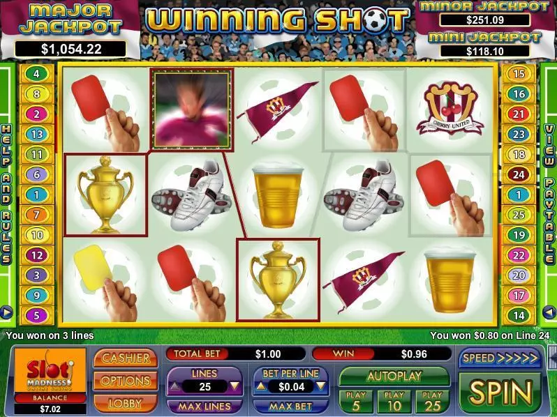 Winning Shot Fun Slot Game made by NuWorks with 5 Reel and 25 Line