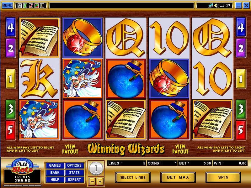 Winning Wizards Fun Slot Game made by Microgaming with 5 Reel and 5 Line