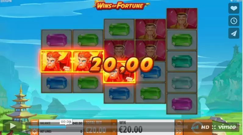 Wins of Fortune Fun Slot Game made by Quickspin with 5 Reel 