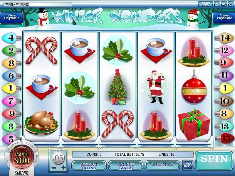 Winter Wonders Fun Slot Game made by Rival with 5 Reel and 15 Line