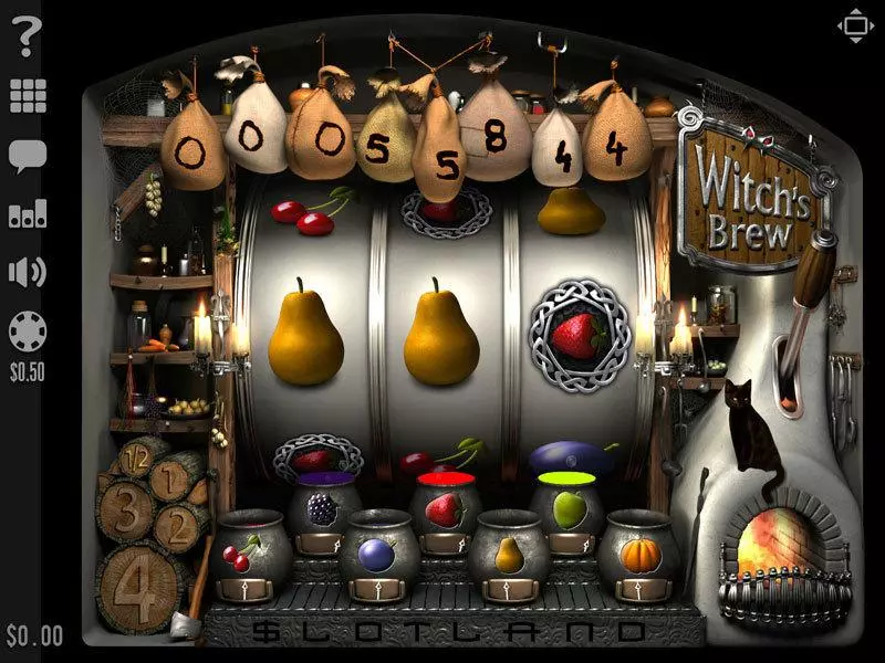 Witch's Brew Fun Slot Game made by Slotland Software with 3 Reel and 1 Line