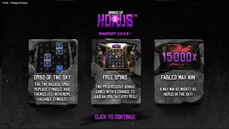 Wngs Of Horus Fun Slot Game made by Hacksaw Gaming with 5 Reel 