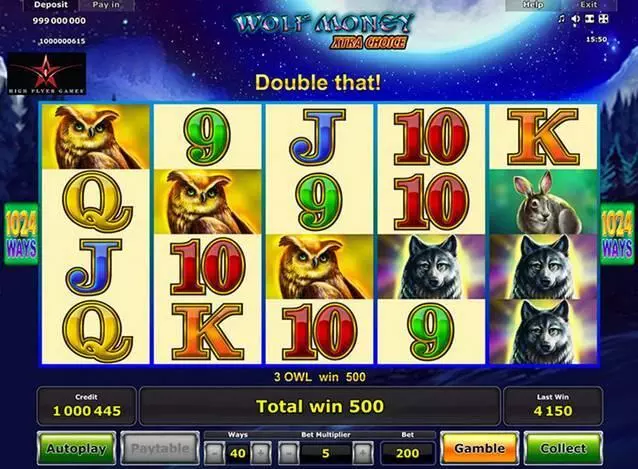 Wolf Money Xtra Choice Fun Slot Game made by Novomatic with 5 Reel and 25 Line