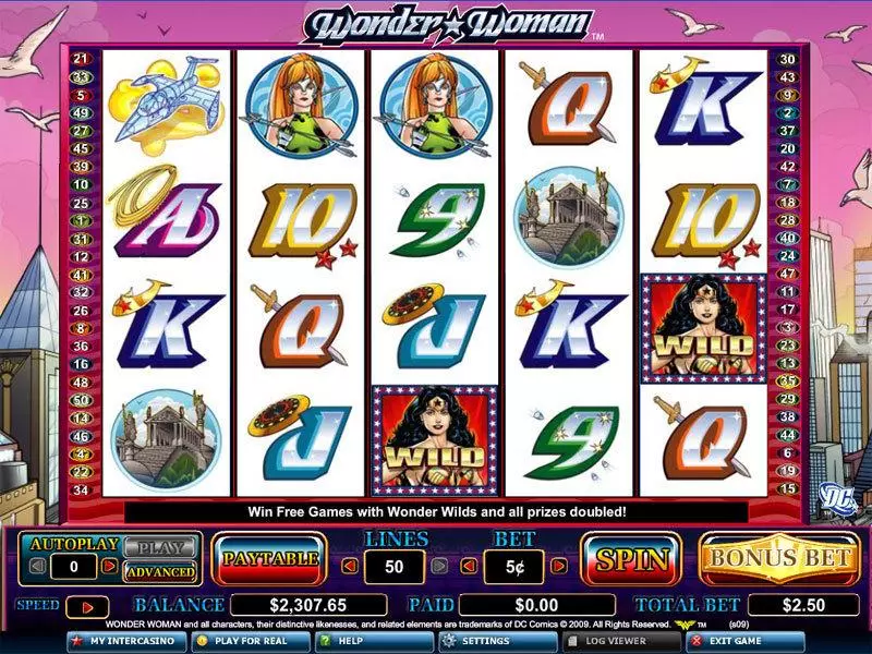Wonder Woman Fun Slot Game made by Amaya with 5 Reel and 50 Line