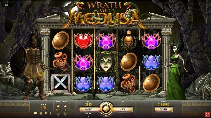 Wrath of Medusa Fun Slot Game made by Rival with 5 Reel and 20 Line