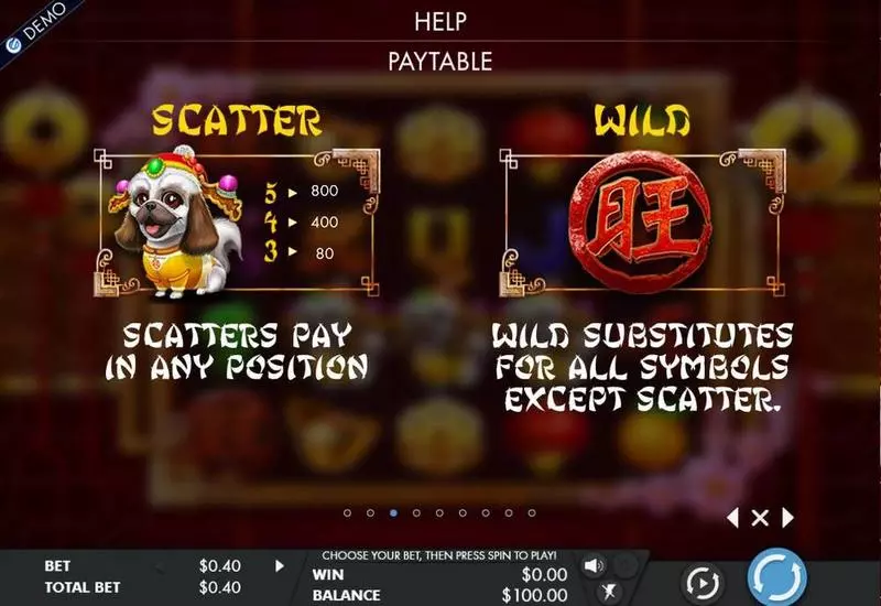 Year of the dog Fun Slot Game made by Genesis with 5 Reel and 1024 Way